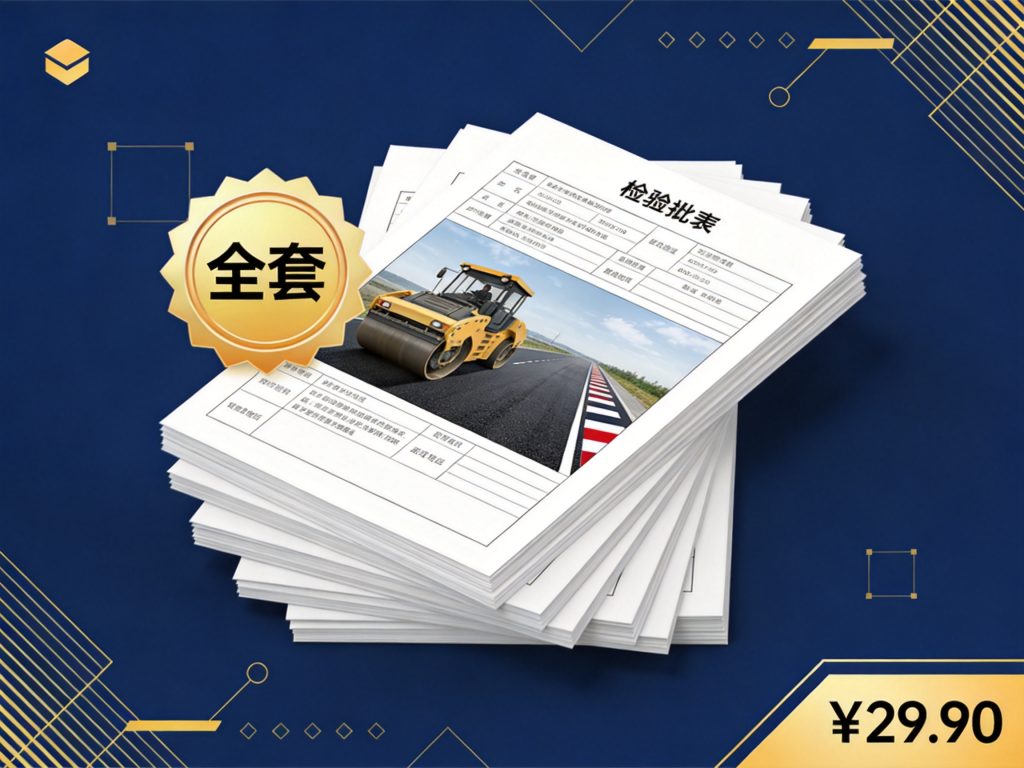 市政道路工程检验批资料模板(全套) preview 2449